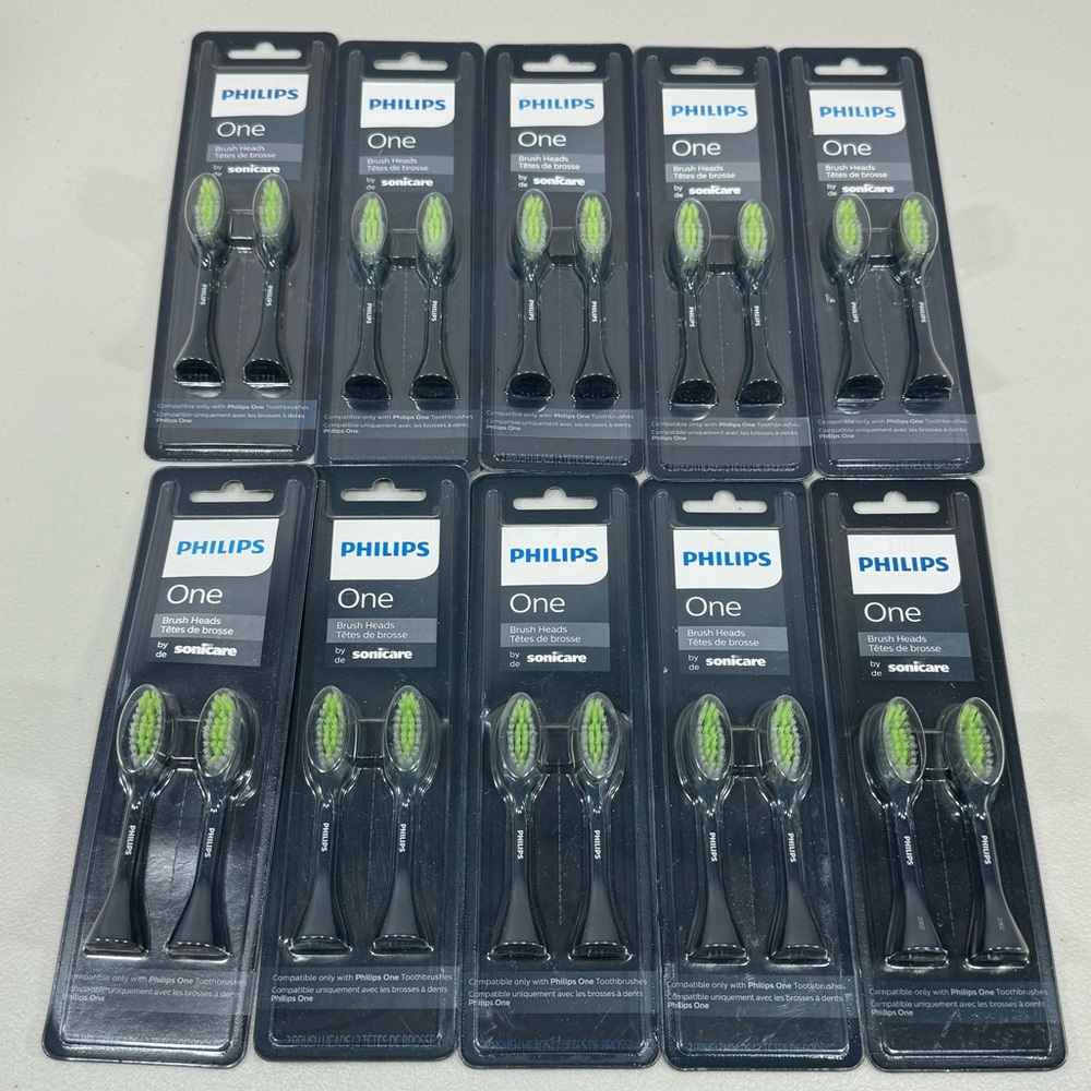 Philips One Soniccare Electric Toothbrush Heads 10 Packs (20 Heads Total) NEW